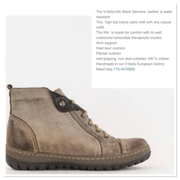 V Italia Kiki Genuine Leather Ankle Boots - Picture 1 of 9